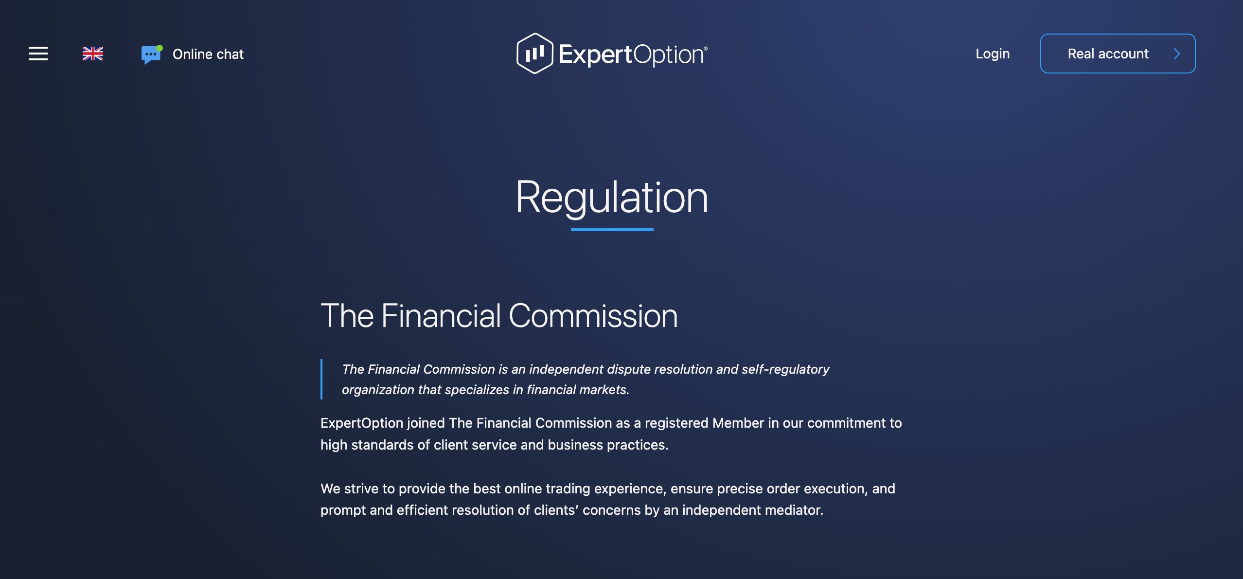 ExpertOption is a legit broker in Kenya regulated by the Financial Commission