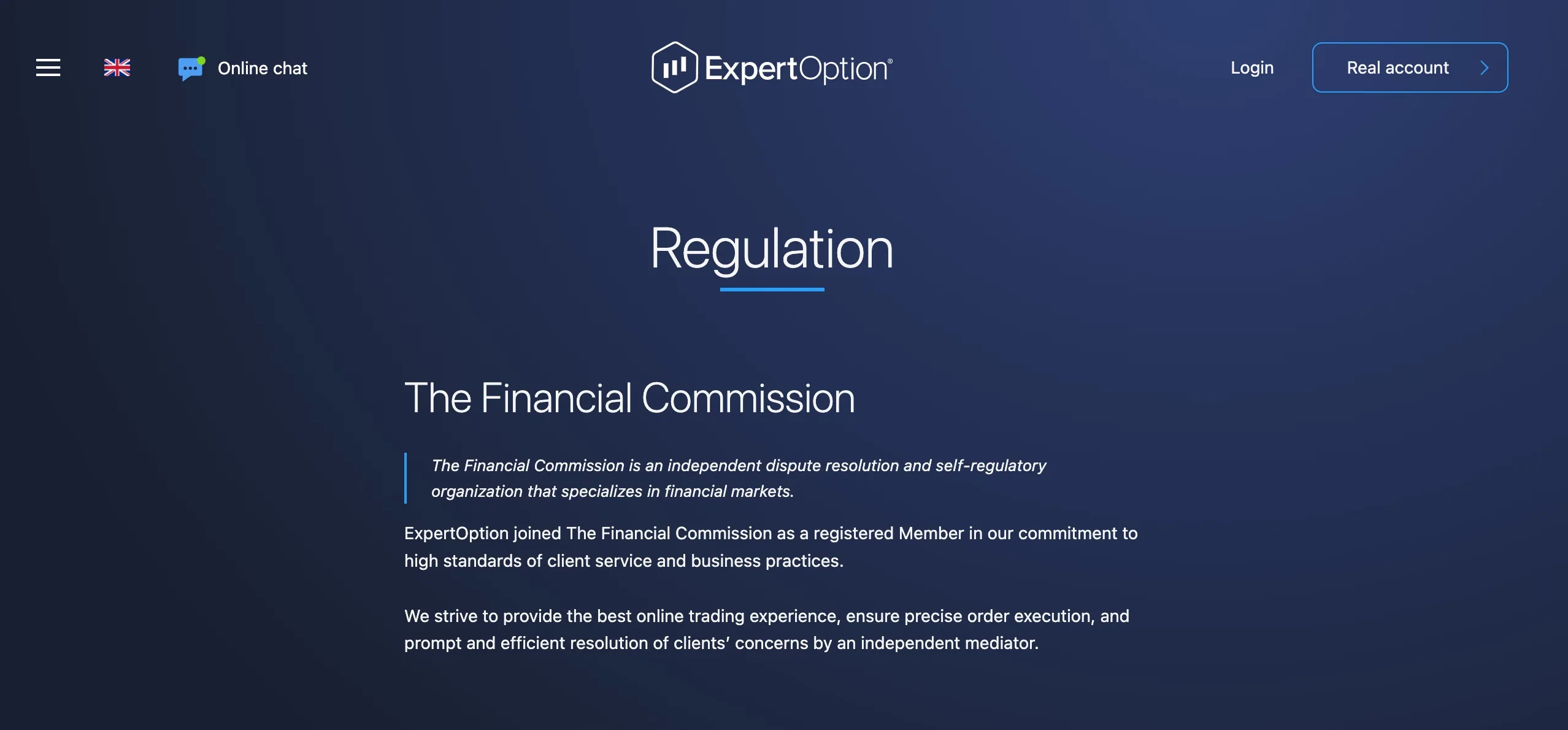 ExpertOption is a legit broker in Kenya regulated by the Financial Commission