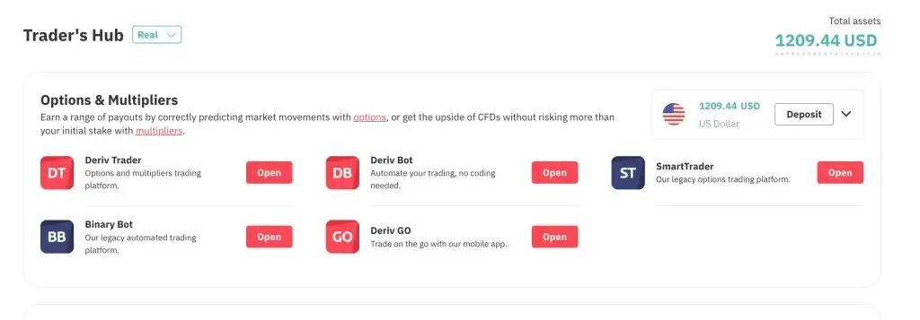 Deriv is a legit trading platform that has been operating for the last 25 years