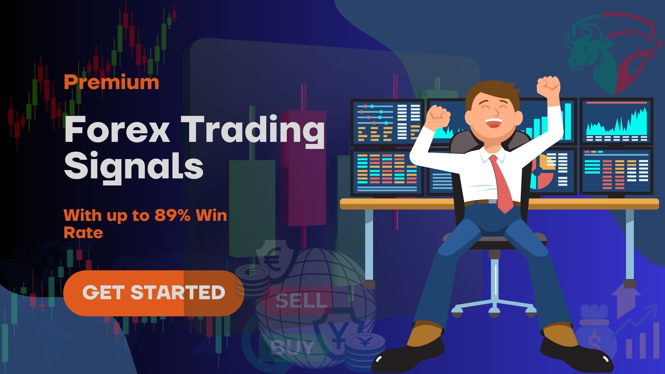 Visual representation of the KFF Premium Forex Signals course